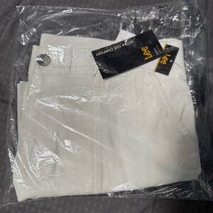 lee bright white shorts Womens size 14m 14 New In Bag Mid Rise 6” Inseam